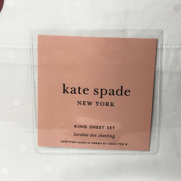 kate spade Bedding New Kate Spade Larabee Dot Sheeting King Size 4